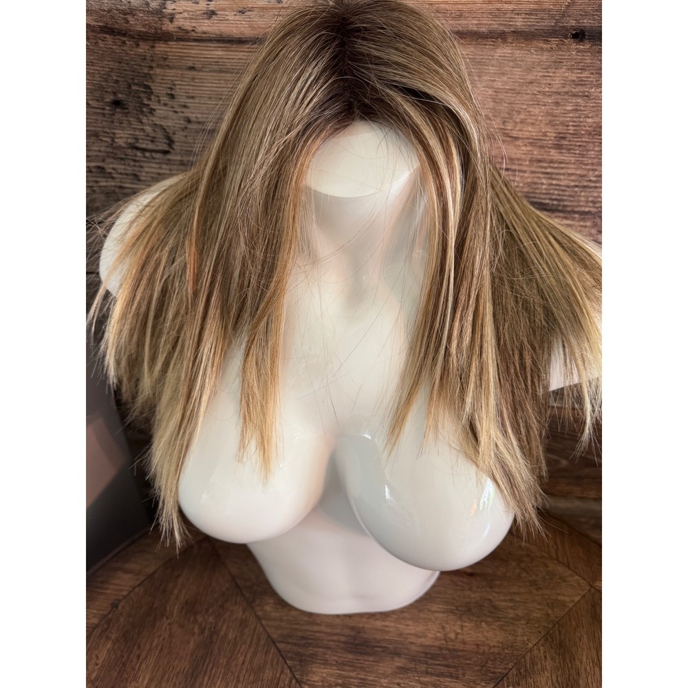 Belle Tress Lace Front Monofilament Heat Friendly Synthetic Wig Blonde Brown